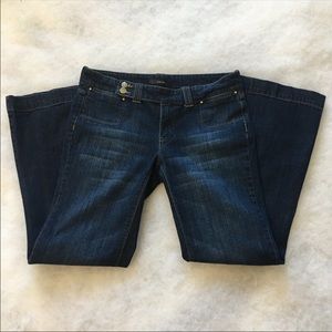WHBM Noir Boot Cut Jeans sz 10